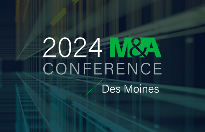 Logo for the 2024 M&A Conference in Des Moines